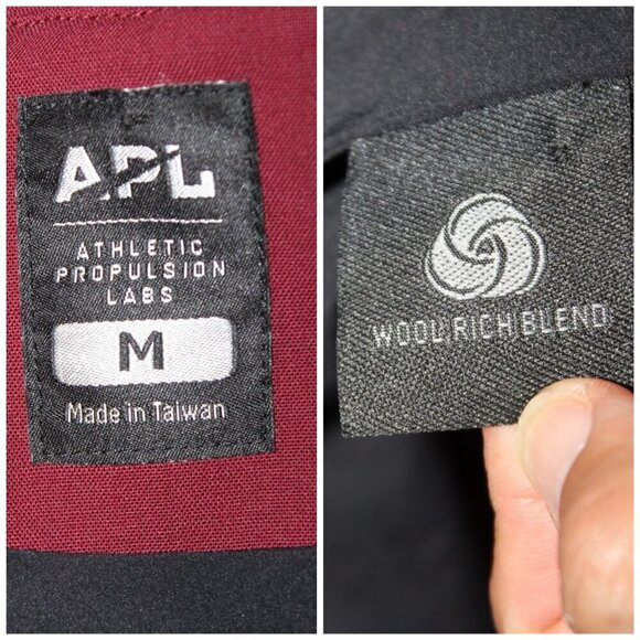 APL The Perfect Wool blend Bomber Women's Jacket Burgundy Size Medium Full Zip - Picture 10 of 12